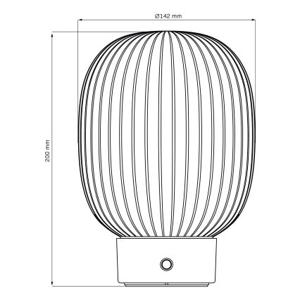 Lámpara de mesa regulable LED táctil LATTE LED/1,8W/5V USB 2000 mAh dorado/blanco