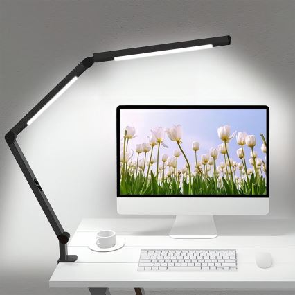 LED Regulable táctil flexible lámpara de mesa POINTIQ LED/12W/230V 3000/4000/5000/6500K CRI 92 negro