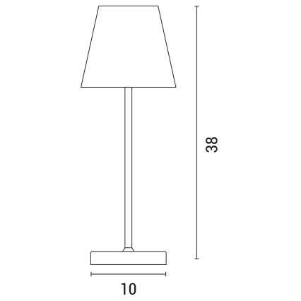 Lámpara de mesa regulable LED táctil LED/3,5W/5V 5200 mAh IP54 blanco