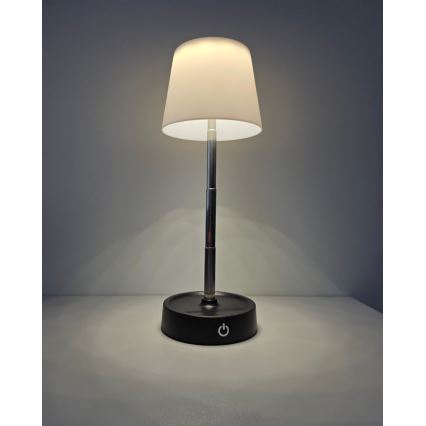 Lámpara de mesa regulable LED táctil LED/3W/5V USB 800 mAh blanco
