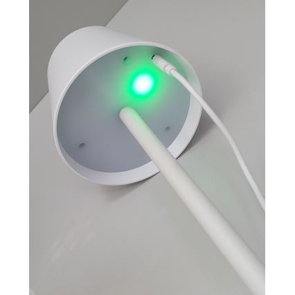Lámpara de mesa regulable LED táctil LED/5W/5V USB 1200 mAh blanco