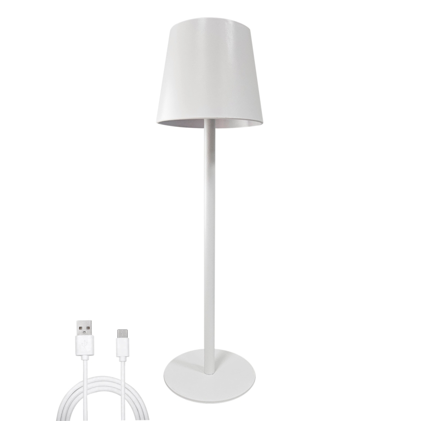 Lámpara de mesa regulable LED táctil LED/5W/5V USB 1200 mAh blanco