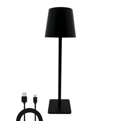Lámpara de mesa regulable LED táctil LED/5W/5V USB 1200 mAh negro