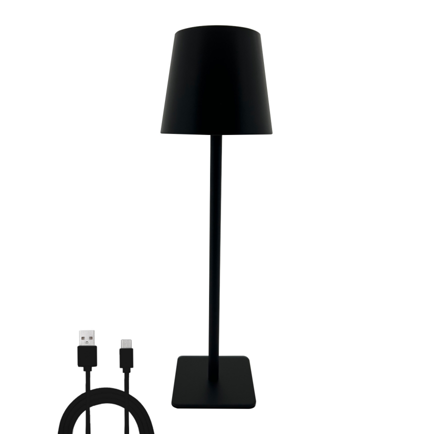 Lámpara de mesa regulable LED táctil LED/5W/5V USB 1200 mAh negro