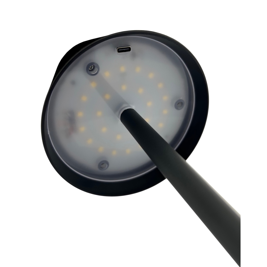 Lámpara de mesa regulable LED táctil LED/5W/5V USB 1200 mAh negro