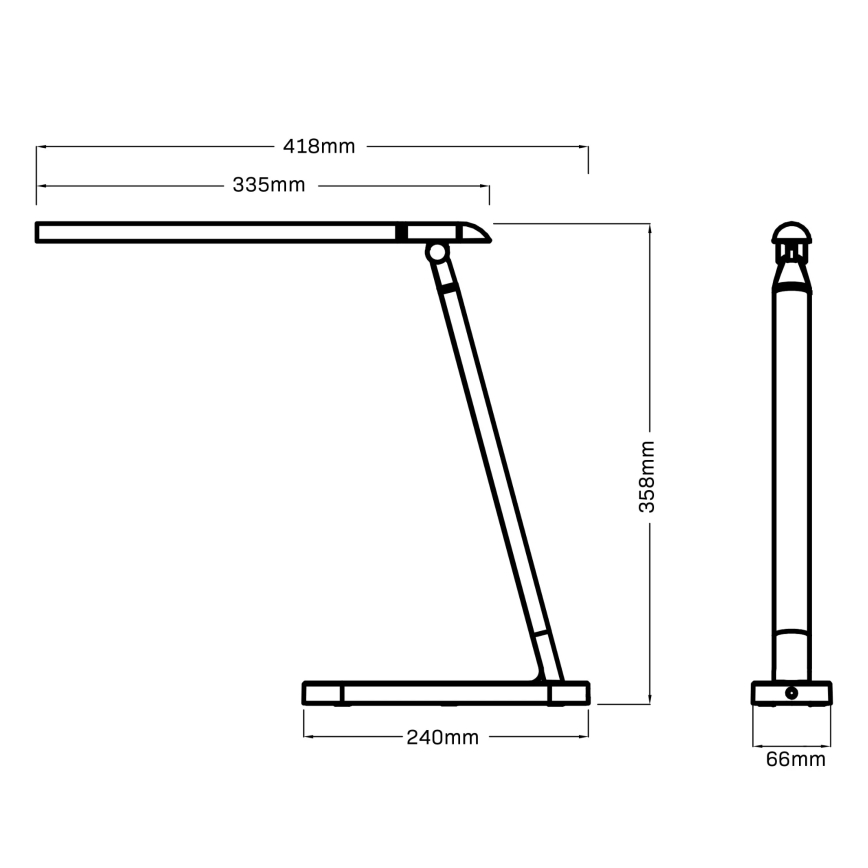 Lámpara de mesa regulable LED táctil MADERA LED/7W/230V USB blanco