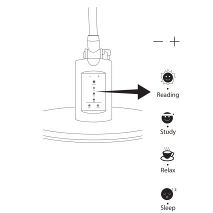 Lámpara de mesa regulable LED táctil OPTIMUM LED/7W/230V USB 3000/4000/6000K blanco