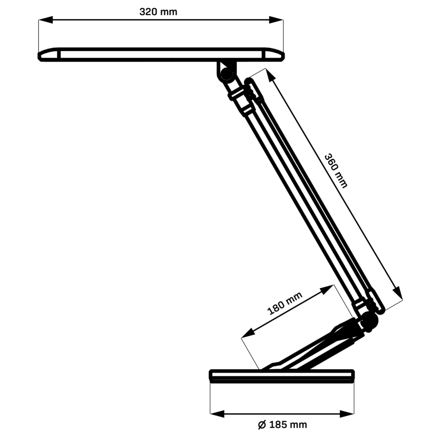 Lámpara de mesa regulable LED táctil OPTIMUM LED/7W/230V USB 3000/4000/6000K plata