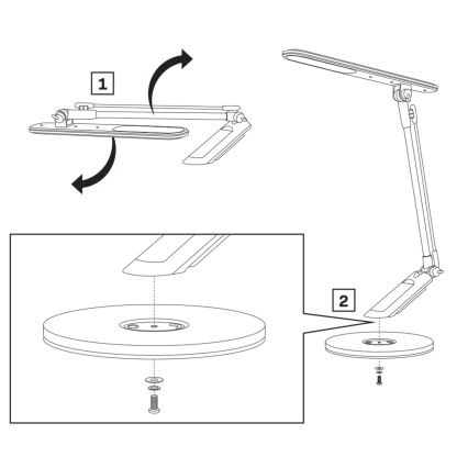 Lámpara de mesa regulable LED táctil OPTIMUM LED/7W/230V USB 3000/4000/6000K plata