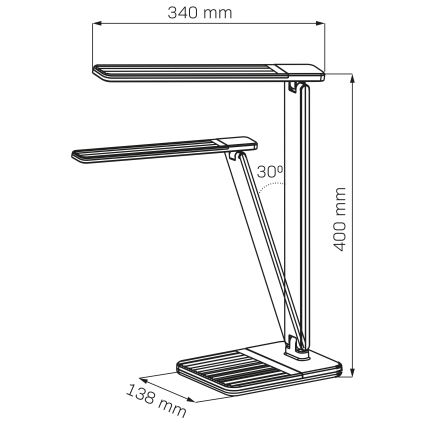 Lámpara de mesa regulable LED táctil PRESTIGE LED/12W/230V 2700/4000K/6500K negro