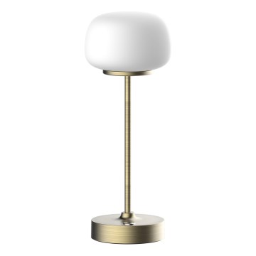 Lámpara de mesa regulable LED táctil RIMINI LED/2W/5V USB 2000 mAh dorado/blanco