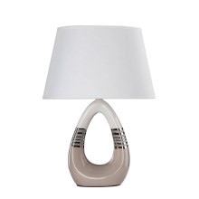 Lámpara de mesa ROMANO 1xE27/60W/230V blanco/beige