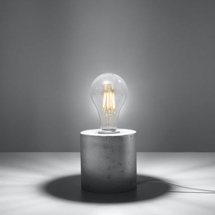 Lámpara de mesa SALGADO 1xE27/60W/230V concreto