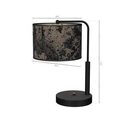 Lámpara de mesa SATINO 1xE27/60W/230V negro/dorado