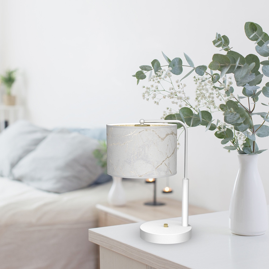Lámpara de mesa SENSO 1xE27/60W/230V blanco