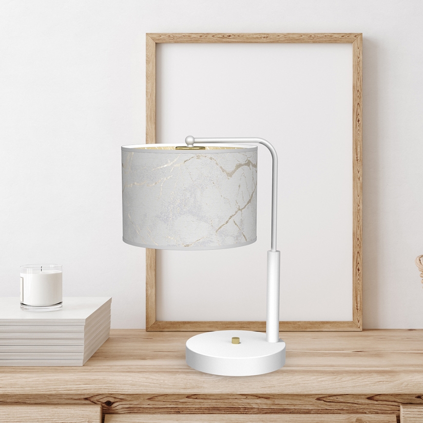 Lámpara de mesa SENSO 1xE27/60W/230V blanco