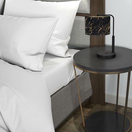 Lámpara de mesa SENSO 1xE27/60W/230V negro