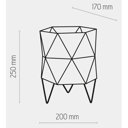 Lámpara de mesa SIRO 1xE27/15W/230V blanco/plata