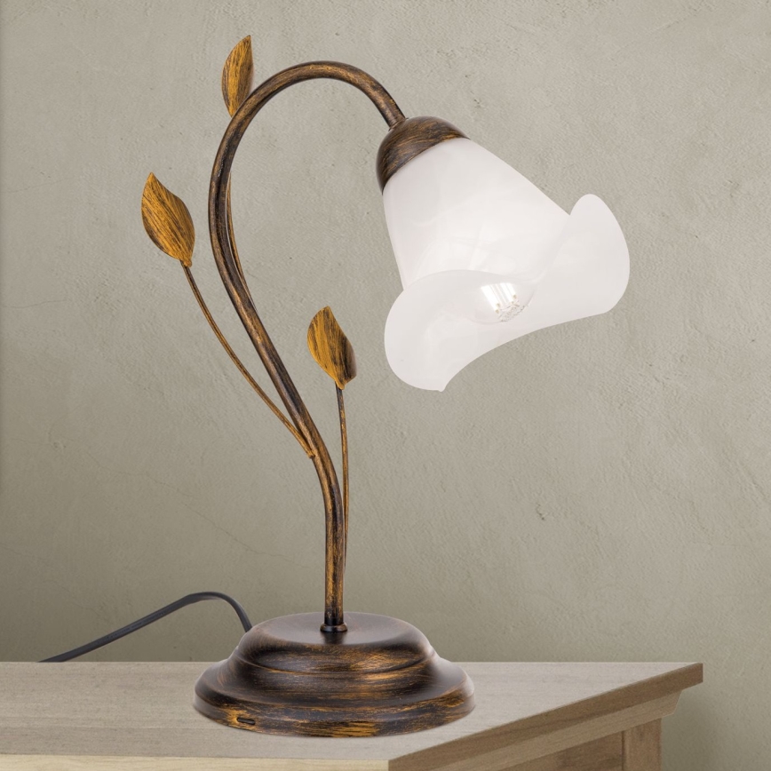Lámpara de mesa SISI 1xE14/40W/230V bronce/pátina