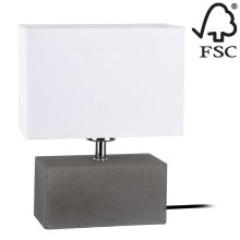 Lámpara de mesa STRONG DOUBLE 1xE27/25W/230V hormigón - Certificado FSC