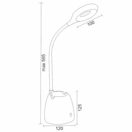 Lámpara de mesa táctil LED regulable ALEXA LED/5W/230V