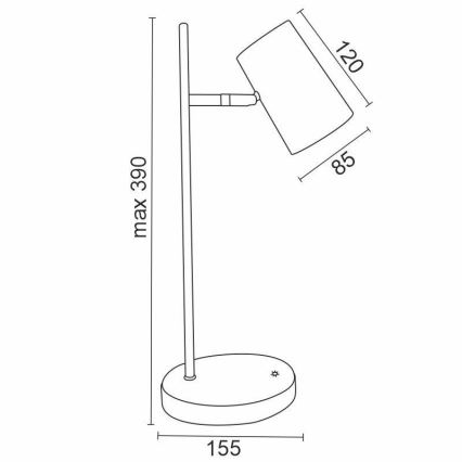 Lámpara de mesa táctil LED regulable ALICE LED/5W/230V blanco