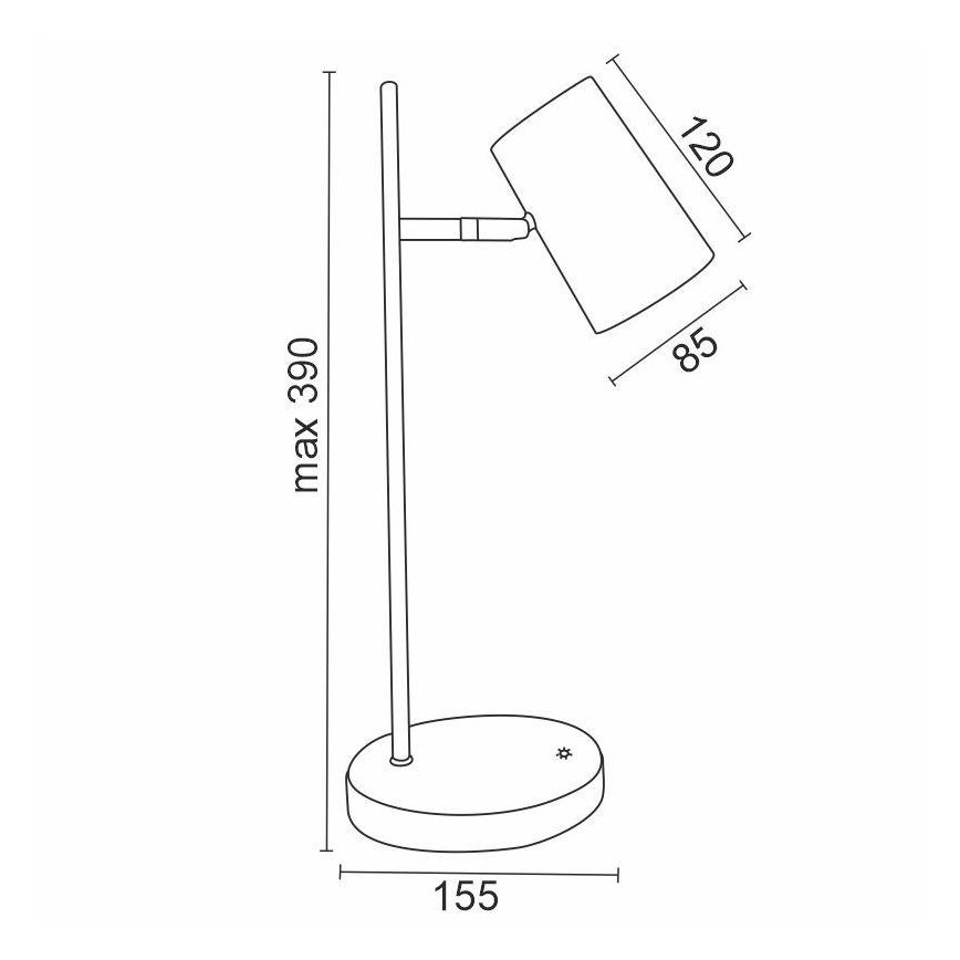 Lámpara de mesa táctil LED regulable ALICE LED/5W/230V blanco