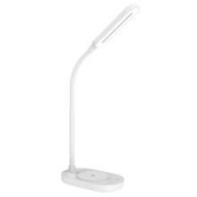 Lámpara de mesa táctil LED regulable con cargador inalámbrico OCTAVIA LED/7W/230V blanco