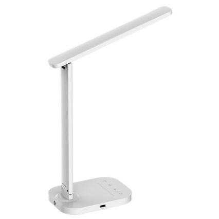 Lámpara de mesa táctil LED regulable con conector USB KIARA LED/7W/230V blanco