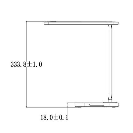 Lámpara de mesa táctil LED regulable con conector USB KIARA LED/7W/230V blanco