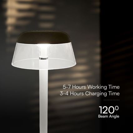 Lámpara de mesa táctil recargable LED regulable LED/3W/5V 3000-6000K 1800 mAh blanco