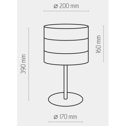 Lámpara de mesa TAGO 1xE27/15W/230V blanco/dorado