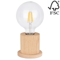 Lámpara de mesa TASSE 1xE27/25W/230V roble - Certificado FSC