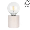 Lámpara de mesa TRONGO ROUND 1xE27/25W/230V - Certificado FSC