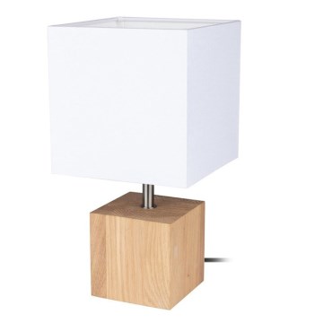Lámpara de mesa TRONGO SQUARE 1xE27/25W/230V roble