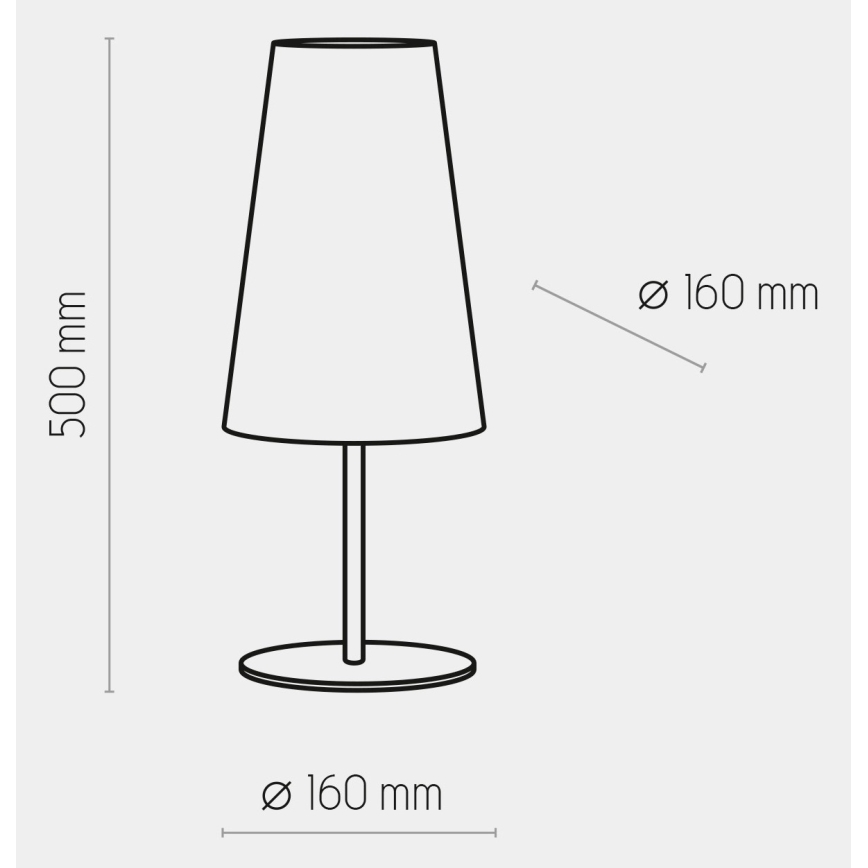 Lámpara de mesa UMBRELLA 1xE27/15W/230V gris