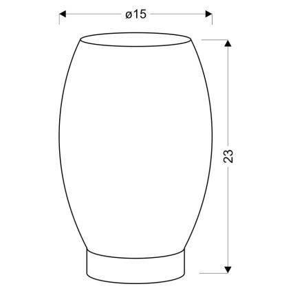 Lámpara de mesa VENUS 1xE27/60W/230V blanco/plata