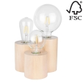 Lámpara de mesa VINCENT 3xE27/15W/230V - Certificado FSC
