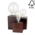 Lámpara de mesa VINCENT 3xE27/15W/230V - Certificado FSC