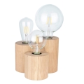 Lámpara de mesa VINCENT 3xE27/15W/230V roble