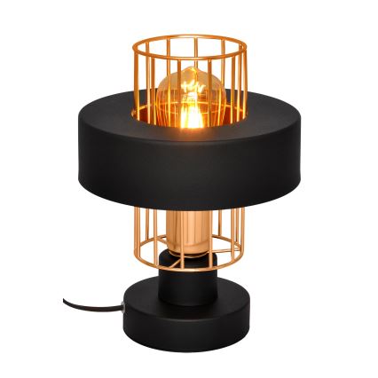 Lámpara de mesa VOLTA 1xE27/15W/230V negro/dorado