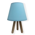 Lámpara de mesa WOOD 1xE27/60W/230V azul