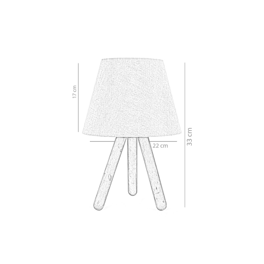 Lámpara de mesa WOOD 1xE27/60W/230V azul