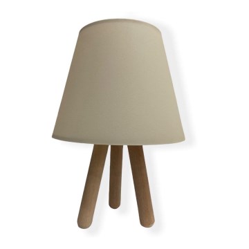 Lámpara de mesa WOOD 1xE27/60W/230V beige