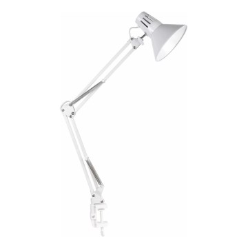 Lámpara de mesa WORKER 1xE27/10W/230V blanco