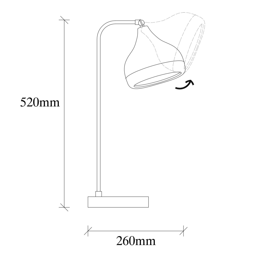 Lámpara de mesa YILDO 1xE27/40W/230V