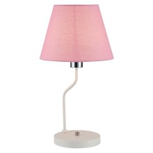Lámpara de mesa YORK 1xE14/60W/230V rosa/blanco
