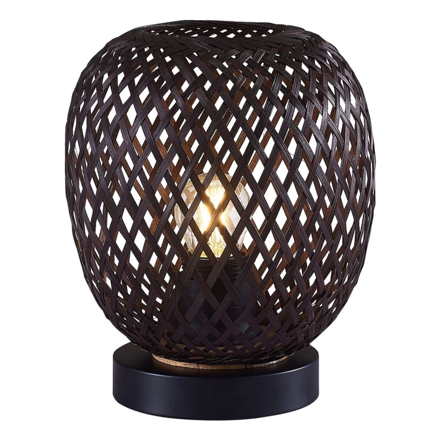 Lámpara de mesa ZANZIBAR 1xE27/20W/230V diá. 18 cm bambú