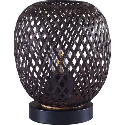 Lámpara de mesa ZANZIBAR 1xE27/20W/230V diá. 18 cm bambú