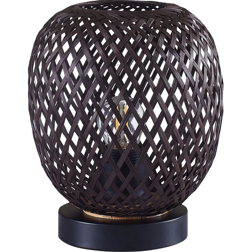 Lámpara de mesa ZANZIBAR 1xE27/20W/230V diá. 18 cm bambú